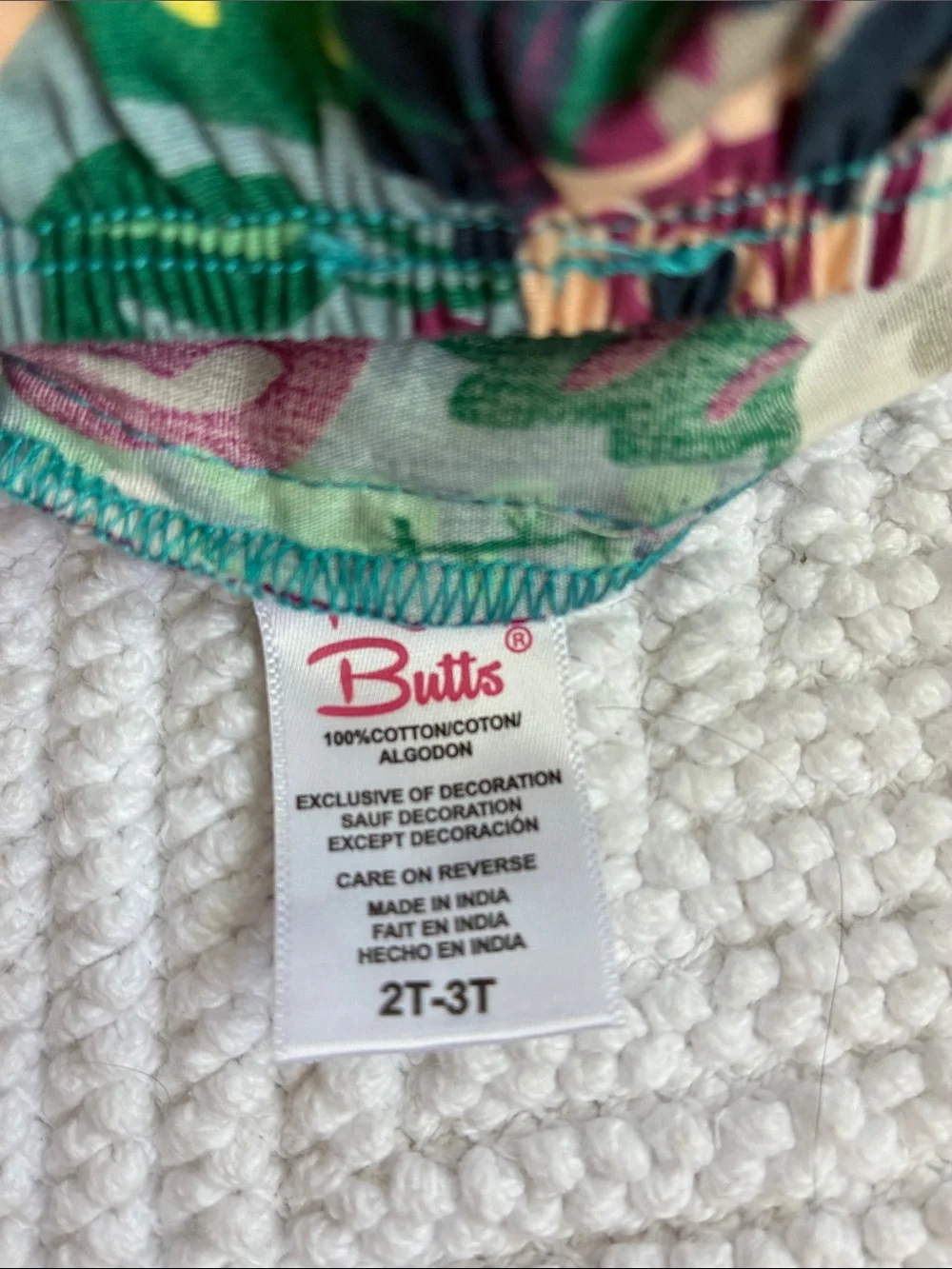 Ruffle Butt Secret Garden Floral Bloom Baby Bloomers with Navy Bow